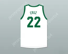 Custom nay mass jovens/crianças bo 22 22 camisa de basquete branca Top Stitched S-6xl