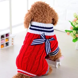 Ubrania dla pieca granatowy kęs motyli czteronożny ciepły zimowy sweter dla zwierząt domowych małe średnie ubranie szczeniaka jamak