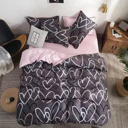 Bedding Sets Aggcual Arrival Classical Double Sided Bed Love Linings Concise Style Set Quilt Cover Pillowcase 4pcs/set