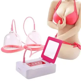 Bröstpumps elektrisk bröstmassageutrustning Förstärkning Vakuumpump Double Sug Cup Anti Sagging Growth Instrument Q0514