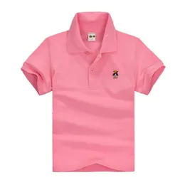 Summer Solid Color Boys Koszulki bawełniane dzieci polo tshirts toddler tops tees wysokiej jakości nastolatki ubrania dziecięce 314 years 240515