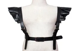 Cintos 2021 ombros de personalidade Cinturão sexy Corpo de couro faux Bondage Corset Feminino Arnês Suspendas da cintura Suspenders8929852