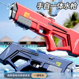 Sand Play Water Fun Childrens Summer Gun Toy de grande capacidade elétrica totalmente automática Battle Battle Battle Battle for Boys and Girls H240516