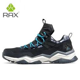 Rax Hiking Shoes Mens Waterproof Hiking Shoes Lightweight and Breathable Outdoor Sports Shoes Mens Climbing Leather Shoes 240516