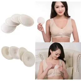 Bröstkuddar 8 bitar/sats vit mjuk absorberande bomullstvättbar och återanvändbar amning av bröstvården grossist d240516