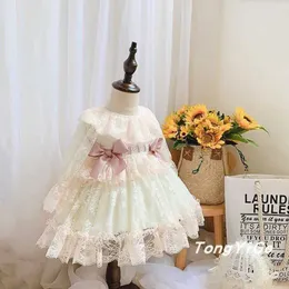 Mädchenkleider Miayii Baby Kostüm Spanisch Lolita Retro Spitzen Bogenkleid für Geburtstagsfeier Girl Ostern Prinzessin Kleid Y3797 WX