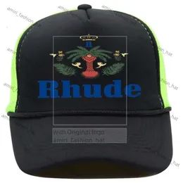 Rhude Cap Mens Designer Hat Casquette Womens Sun Hatsファッショントレンドストリートボールキャップ野球帽子スポーツ夏のビーチネッティング通気性カップルキャップE1EA