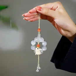Enkel söt liten kanin nyckelring kreativ anti-förlorad mobiltelefon lanyard flickor modeväska hänge