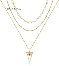 Turandoss exquisit geschichtete Neckkettenhand handgefertigt 14K Gold plattiert y-förmigen Anhänger Halskette Multi-Layered Disc Halskette Verstellbarer geschichtter Neckketten für Frauen