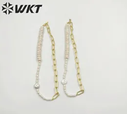 Hängen WT-JN243 WKT 2024 Attraktiv stil turkosa pärlkvinnor guldpläterad kedja halsband födelsedagstillbehör högklassiga smycken
