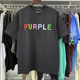Дизайнерская мужская футболка женская летние дизайнеры фиолетовые рубашки пара модных футболок шорт рукав Студенты повседневная хип-хоп уличная одежда свободна Polos Tee Cxd2405203-8
