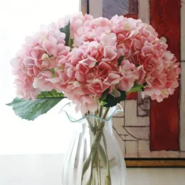 Искусственная гидрангея цветок 52 см. Факовые одиночные гортензии 12 цветов для свадебных центральных элементов домашние вечеринка декоративные цветы zz