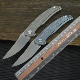 高硬度Shirogorov Quantum 2th Folding Knife Cromax PMチタン合金ハンドルナイフプロフェッショナルハンティングサバイバルナイフツールキャンプ釣り539