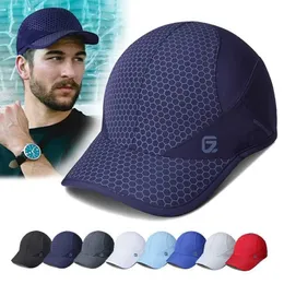 Caps de bola Cap de esportes ao ar livre secagem rápida chapéu masculino respirável com tênis leve de aba suave para unissex gorras deportivas m36 b240516