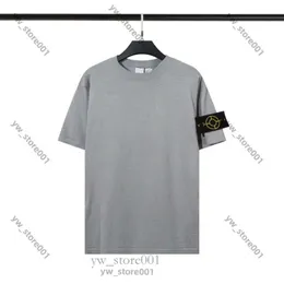 Men's Stone T Shirt Company Designer Tees Wysokiej jakości letnią męską odzież oddychającą luźną odznakę Button Miłośnicy mody 100% bawełniana koszula kamienna masaMo cef7