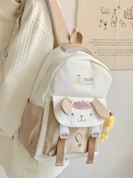 2024 Novo lazer Backpack de desenho animado para estudantes Edição coreana Edição de grande capacidade