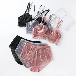 Lace Ultra Brasilian and Midj High Underwear Push Ups vackra ryggsäck Kvinnor Sexiga underkläder underkläder Transparent underkläder 240430