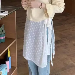Корейская кружевная юбка цветочные ins blogger юбки для занавеса для занавеса для занавеса для женской одежды аксессуары для одежды 240516