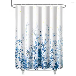 Shower Curtains Inyahome Leaves Tende Da Doccia Fresh Pastoral Acquerello Style Arredo Bagno Boho Botanical Art Accessori