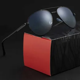 Occhiali da sole Design del marchio Pilot occhiali da sole uomo con telaio di occhiali per occhiali per occhiali antiriflette di pesca occhiali da sole UV400 Y240513