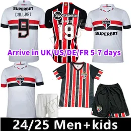 24/25 Maglie da calcio di Sao Paulo 2024Home #9 Pablo #10 Danes #11 Shirt Luciano Luan Igor Gomes Brenner Away Uniform