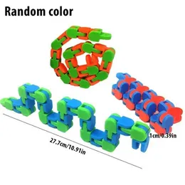 Pollette di decompressione 1/2/5pcs Forma fai -da -te 24 collegamenti stravaganti per le articolazioni del polso fluido Vent Sensor Sensor Toys Snake Puzzle