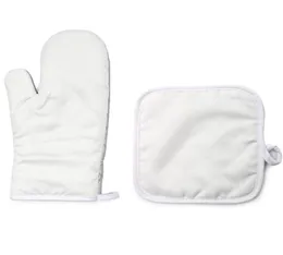 Epacket sublimação Diy Branco em branco Canvas Bakeware Mitts Mitts Pote Seter para cozinha cozinha Baking293L8824031