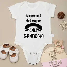 Rompers If mom and dad say they dont call it grandma fun baby Onesie is fashionable and hot selling pure cotton newborn girl boy clothing beautiful and cute giftsLL2405