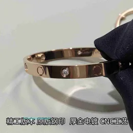 Designer Caritraes Bracciale Luxury Nail 18k Gold Rosa Full Diamond Sky Love Series Ring non svanisce