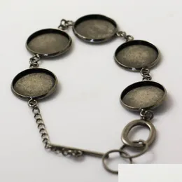 Настройки ювелирных изделий Beadsnice Bracelet Blants Coldants Pendants Pricte Round Blank Base Setting Bezel для 18 мм Cabochons ID 12146 Drop Dealive Otton