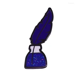Spille Magic Ink Blue Bottle Pin Pin Besta glitter Distinzione Penne Penne Penna Penna letteratura Scrittore Writer Regali