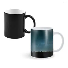 Mugs 2024 Universe Est Design Creative Ceramic Coffee Heat Color Changing Milk Tea Cup Colorcup For Birthday Presents