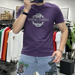 Maglietta di tendenza maschi di lussuoso marchio uomo abbigliamento da uomo di alto grado estate nuove magliette maschi sottili magliette alla moda a mezza manica