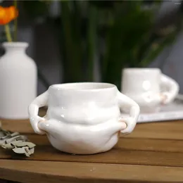 Кружки милая керамика кофейная кружка с ручкой чайной чашка чашка с жирным животом для холодной воды напитки на день рождения подарки дома оформление офиса