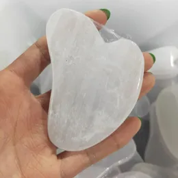 Decorative Figurines Natural Selenite Crystal Reiki Healing Scraping Plate