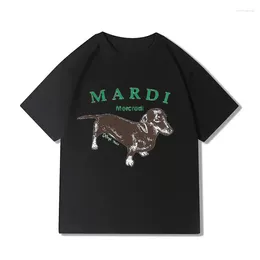 メンズTシャツ韓国TシャツMardiブランド半袖Oネックカジュアルコットン女性ブラウス2024夏のアンダーレイ特大のトップトレンド