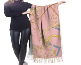 Шарфы noisydesigns 2021 Женщины шарф зима теплый шаль и обертывание творческого рисунка цветы цветочные розовые мягкие длинные кисточки женская 3766613