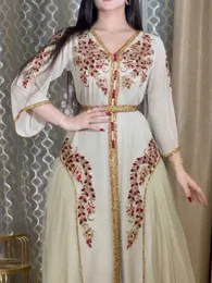 Ubranie etniczne Ramadan muzułmańska abaya długa sukienka kobiety Maxi kwiatowy nadruk kaftan szaty Ramadan Dubaj Turcja Islamska Maroko Arabska Plus Size 5xl T240515