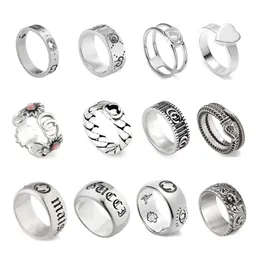 Bandringe Herren Womens Designer Ringe Doppelgform Silber Paare Ring hochwertiger Version Spot Großhandel Luxusschmuck 2024