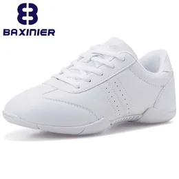 BAXINIER Girls Cheer for Women White Cheerleading Dance Sneakers Youth Shool Walking Shoes Athletic Training Tennis L2405 L2405