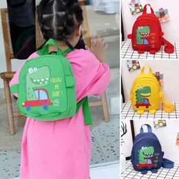 Mochilas Meninos e meninas Cartoon Dinosaur Bag fofo bolsa anti -perda Backpack Gindergarten Bolsa Escola Preschool Rucksack D240516