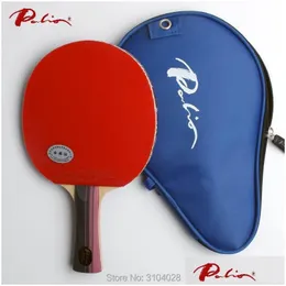 Tischtennis Raquets Palio 3 -Sterne -Schläger mit CJ8000 AK47 Gummi -Schwammbeutel -Hülle Original 3star Carbon Pong 221125 Drop Lieferung Sport OTRKX