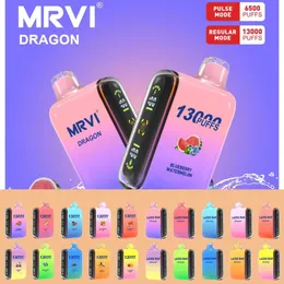 Oryginalne Mrvi Dragon 13K maniak urządzenia Puff shisha vapes jednorazowe al fakher poco puffs vapsolo podwójna cewka vapsolo 650mah akumulator bezpłatna wysyłka