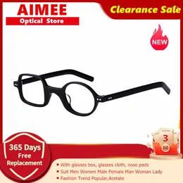 Sunglasses Frames Clearance Sale Handmade Round Square Glasses Frame Men Women Acetate Eyeglasses High Quality Fashion Eyewear Spectacle