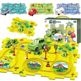 Diecast Model Cars Childrens Montessori Eisenbahnwagen Toys Elektrische Rennbahn Transit Game Assembly Railway Education Spielzeug Weihnachtsgeschenke für Jungen und Mädchen WX