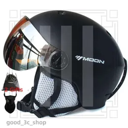 Moon Ski Helme Mond Ski Helm mit Schutzbrillen Integral geformtes PCEPS hochwertiger Ski Helm Outdoor Sport Ski Snowboard-Skateboard-Helme 494