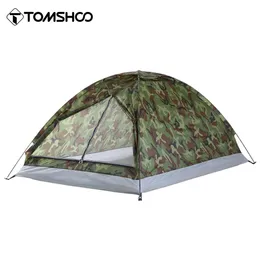 Tomshoo Twin/Single Camping Zelt Reise tragbares Camo wasserdichte Outdoor 3 -Saison -Camping -Zelt Ultra Light Beach Zelt 240507