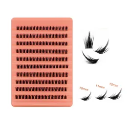 10-Rows D curl segmented eyelash Set2-in-1 Waterproof Lash extentioneyelash Glue Mascara brush