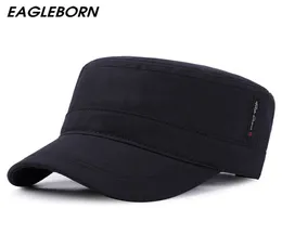Eagleborn 2020 classici tappi per maschi flat vintage flat e cappello a cappello più spesso aderenti cappelli militari caldi per uomini T7008486