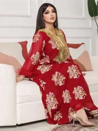 Ethnische Kleidung Eid Ramadan Muslim Party Kleid für Frauen Feather Pailletten Long Slve Vestidos Largo Kaftans Abaya Abendkleider Dubai 2024 T240515